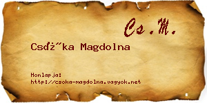 Csóka Magdolna névjegykártya