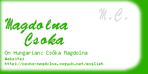 magdolna csoka business card